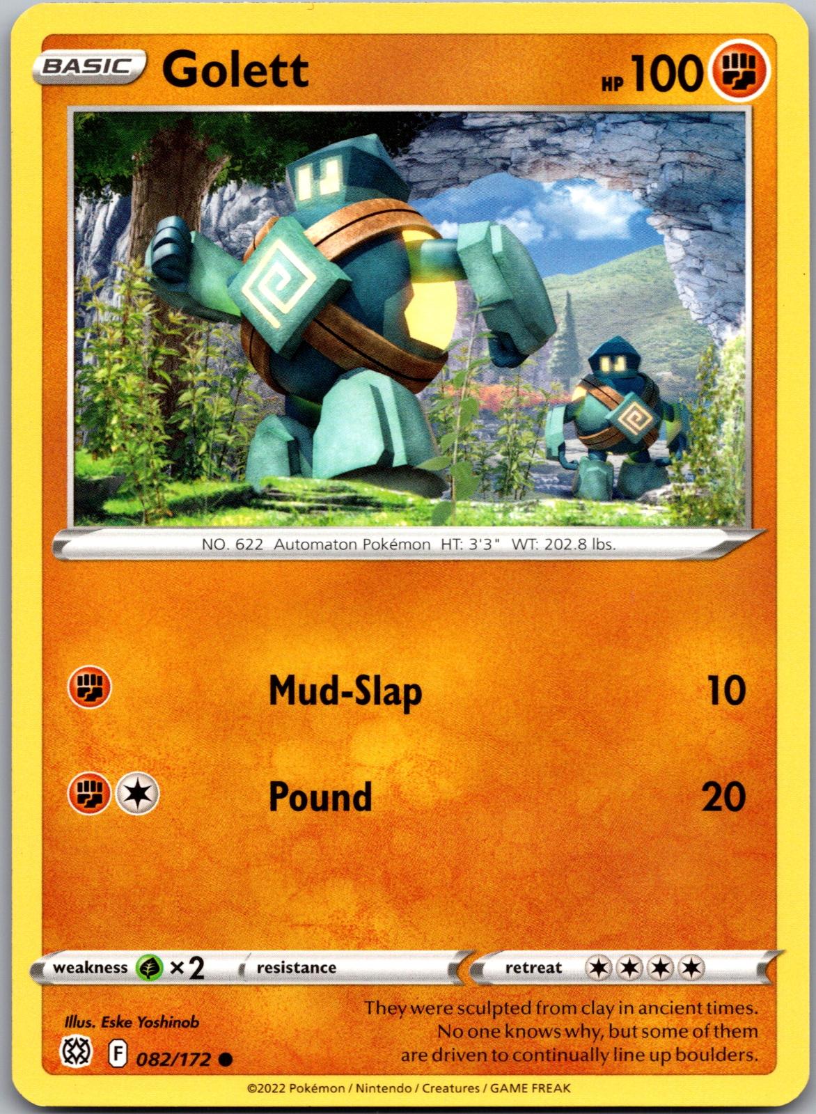 Golett - 082/172 - - BRILLIANT STARS - Pokemon - Common | AA90-5