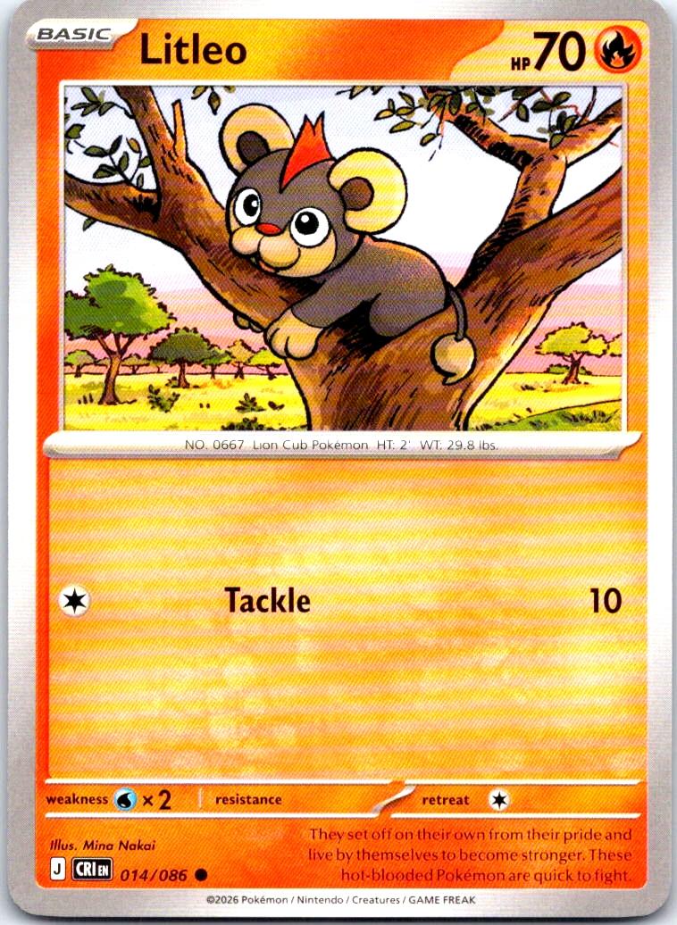 Litleo - 014/086 - - CHAOS RISING - Pokemon - Common | AB19-15