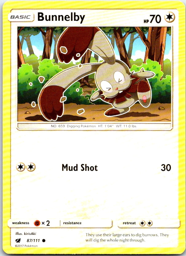 Bunnelby - 87/111 - - CRIMSON INVASION - Pokemon - Common | AC10-4
