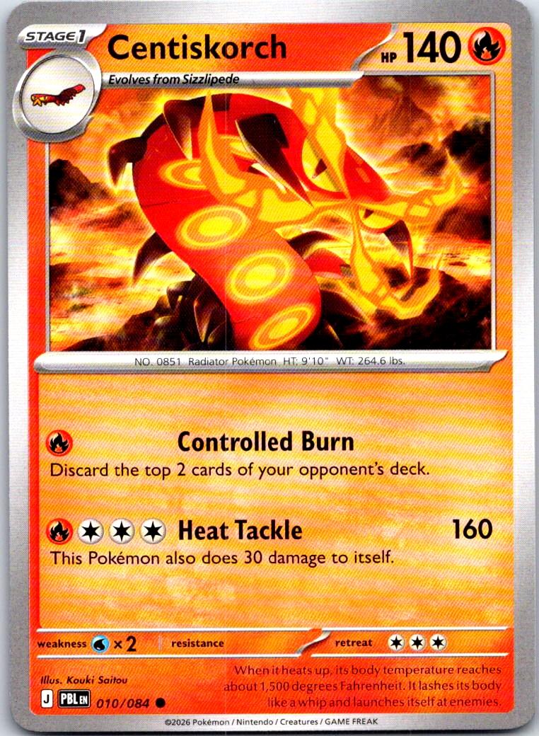 Centiskorch - 010/084 - - PITCH BLACK - Pokemon - Common | AA111-40