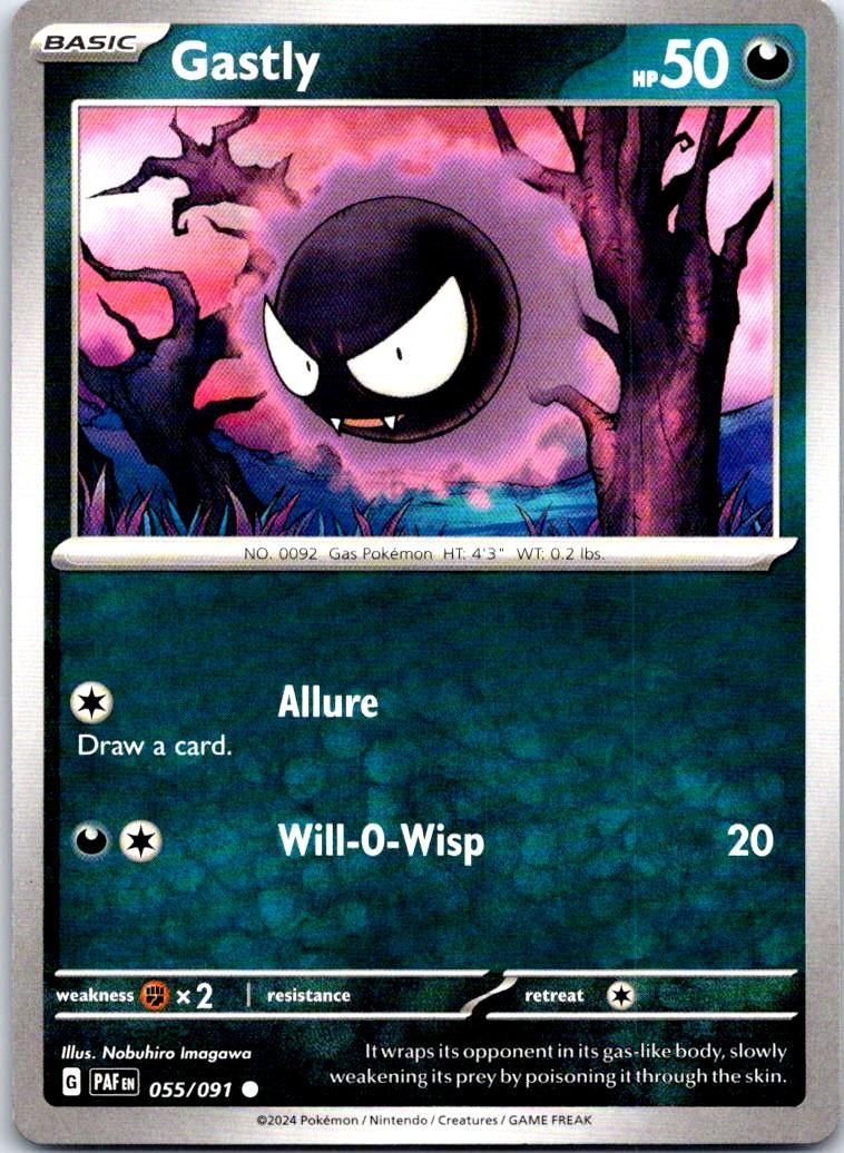 Gastly - 055/091 - - PALDEAN FATES - Pokemon - Common | AB24-3