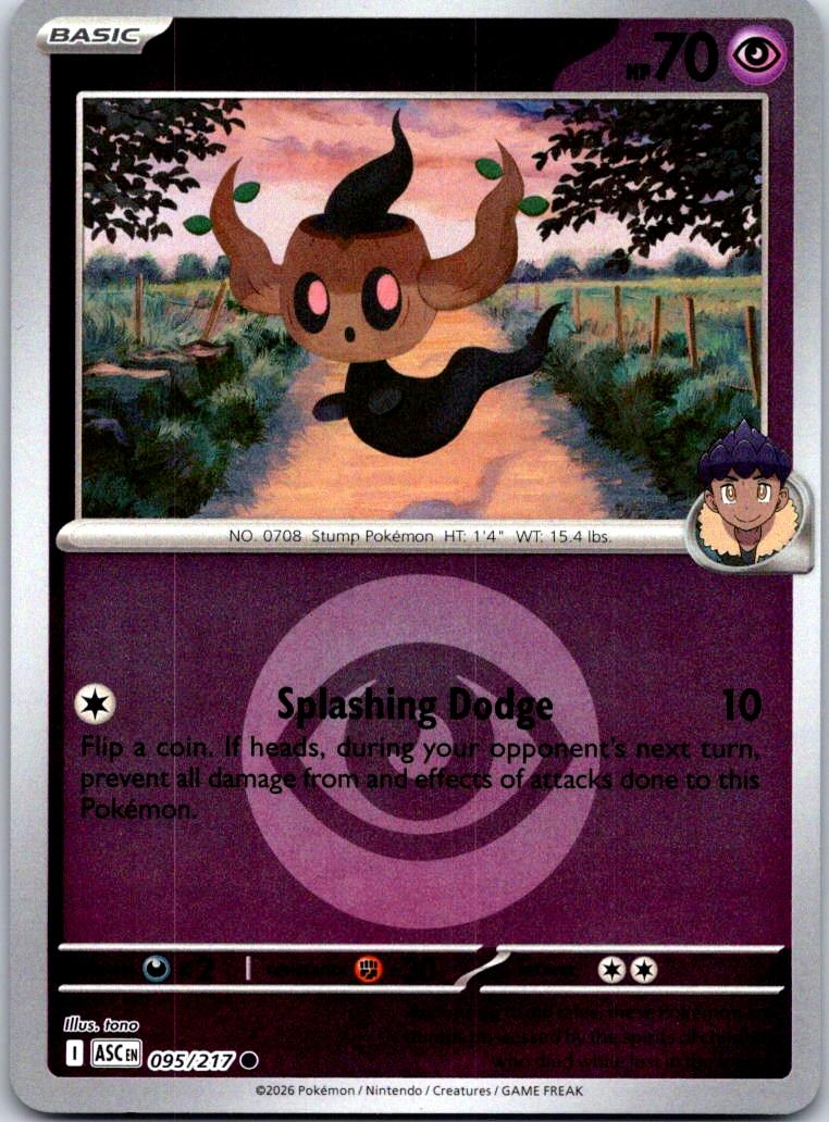 Hop's Phantump (Energy Symbol Pattern) - 095/217 - Reverse Holo - ASCENDED HEROES - Pokemon - | AB04-50