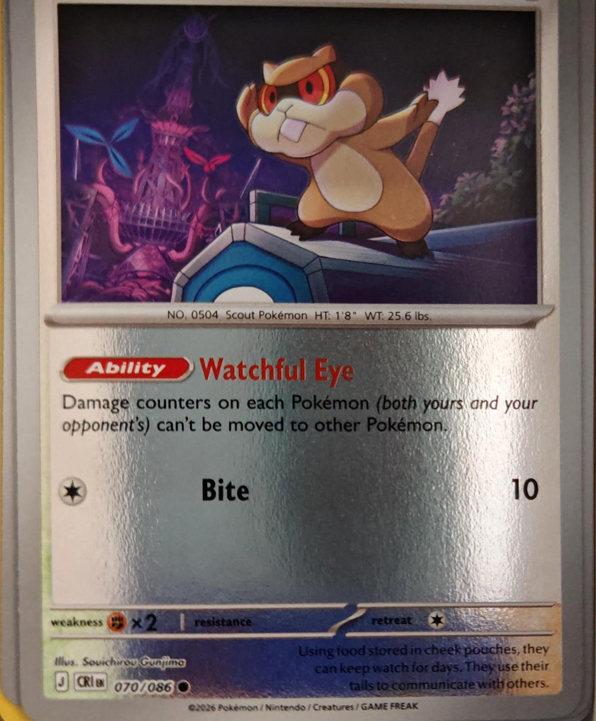 Patrat - 070/086 - Reverse Holo - CHAOS RISING - Pokemon - Common | AA31-20