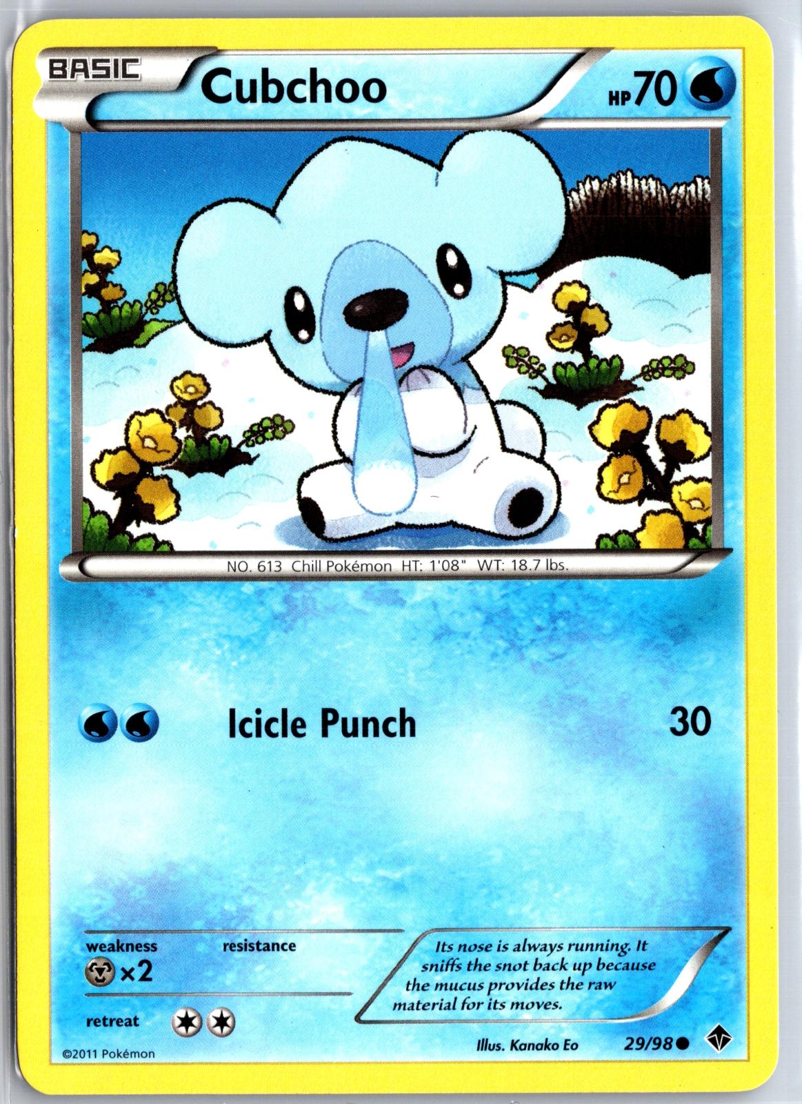 Cubchoo - 29/98 - - EMERGING POWERS - Pokemon - Common | AA114-6