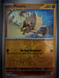 Mankey - 107/198 - Reverse Holo - SCARLET & VIOLET - Pokemon - Common | AA49-61