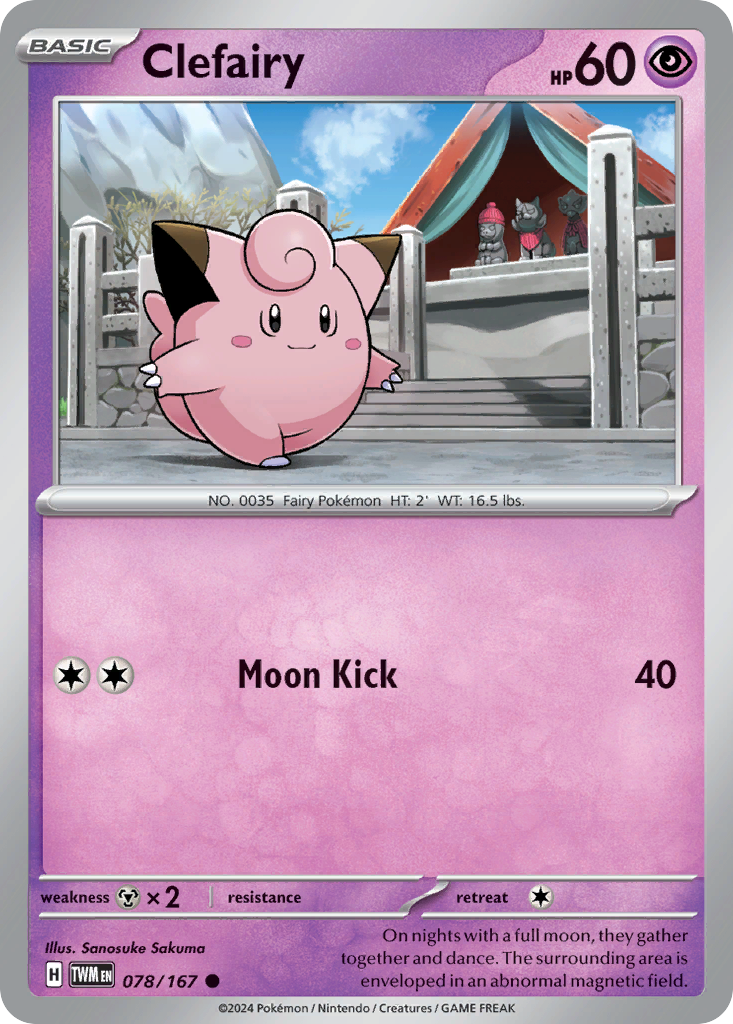 Clefairy - 078/167 - - TWILIGHT MASQUERADE - Pokemon - Common | AA84-38