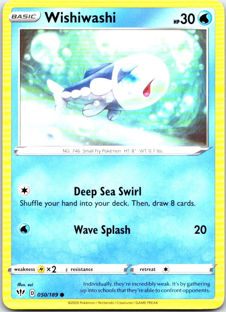 Wishiwashi - 050/189 - - DARKNESS ABLAZE - Pokemon - Common | AB78-11