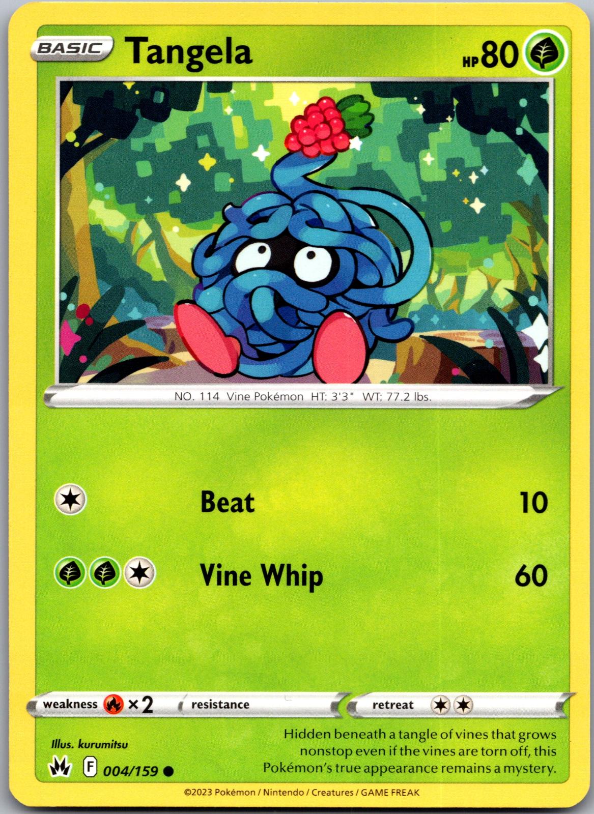 Tangela - 004/159 - - CROWN ZENITH - Pokemon - Common | AA93-12