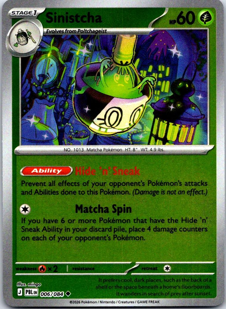 Sinistcha - 006/084 - - PITCH BLACK - Pokemon - Uncommon | AA127-5