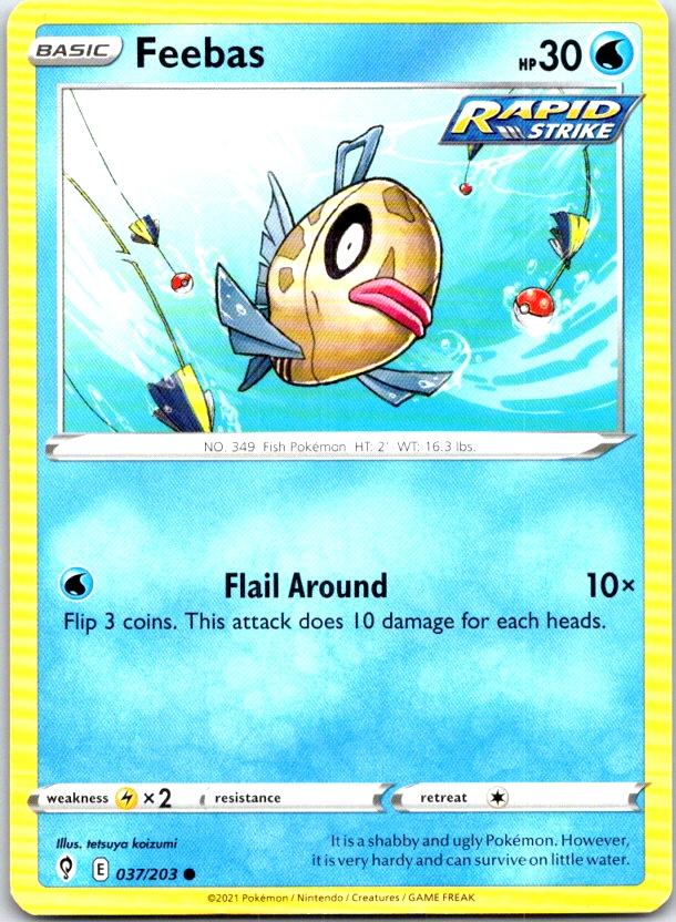 Feebas - 037/203 - - EVOLVING SKIES - Pokemon - Common | AC08-47