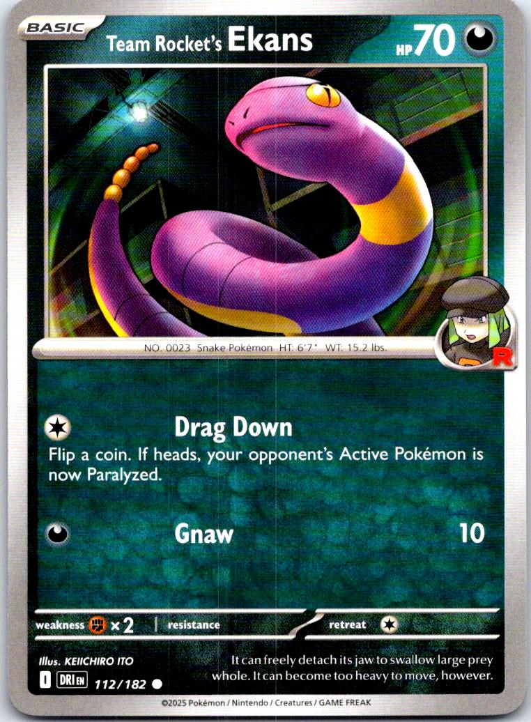 Team Rocket's Ekans - 112/182 - - DESTINED RIVALS - Pokemon - Common | AB66-2
