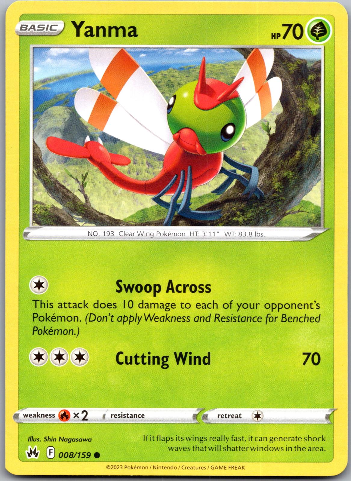 Yanma - 008/159 - - CROWN ZENITH - Pokemon - Common | AA93-36