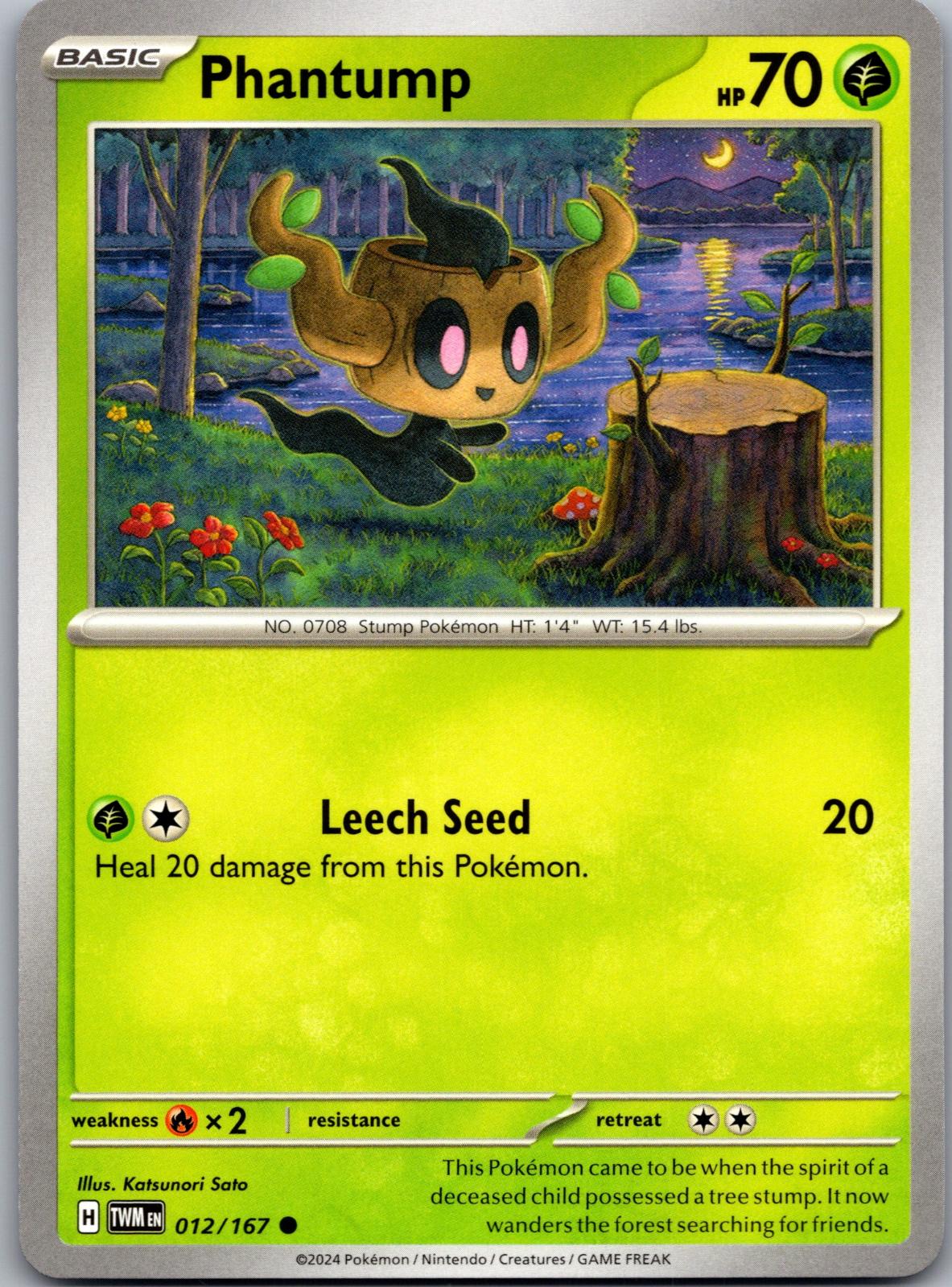 Phantump - 012/167 - - TWILIGHT MASQUERADE - Pokemon - Common | AA88-25