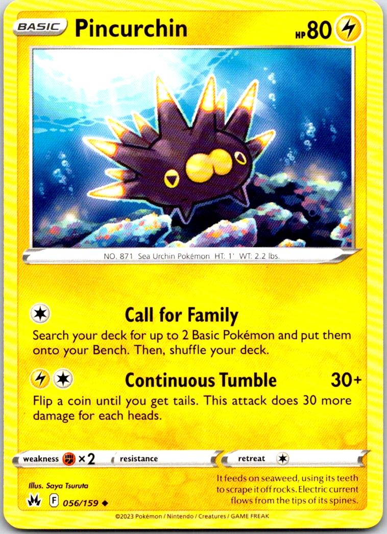 Pincurchin - 056/159 - - CROWN ZENITH - Pokemon - Uncommon | AA100-48