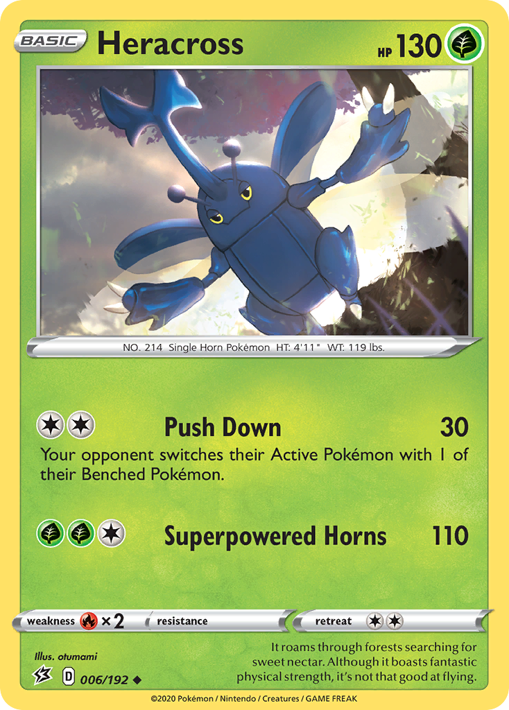 Heracross - 006/192 - - REBEL CLASH - Pokemon - Uncommon | AA66-46