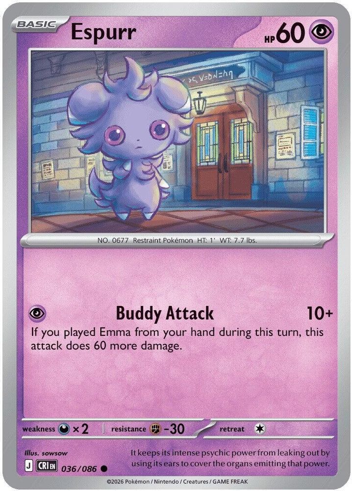 Espurr - 036/086 - - CHAOS RISING - Pokemon - Common | AA22-79