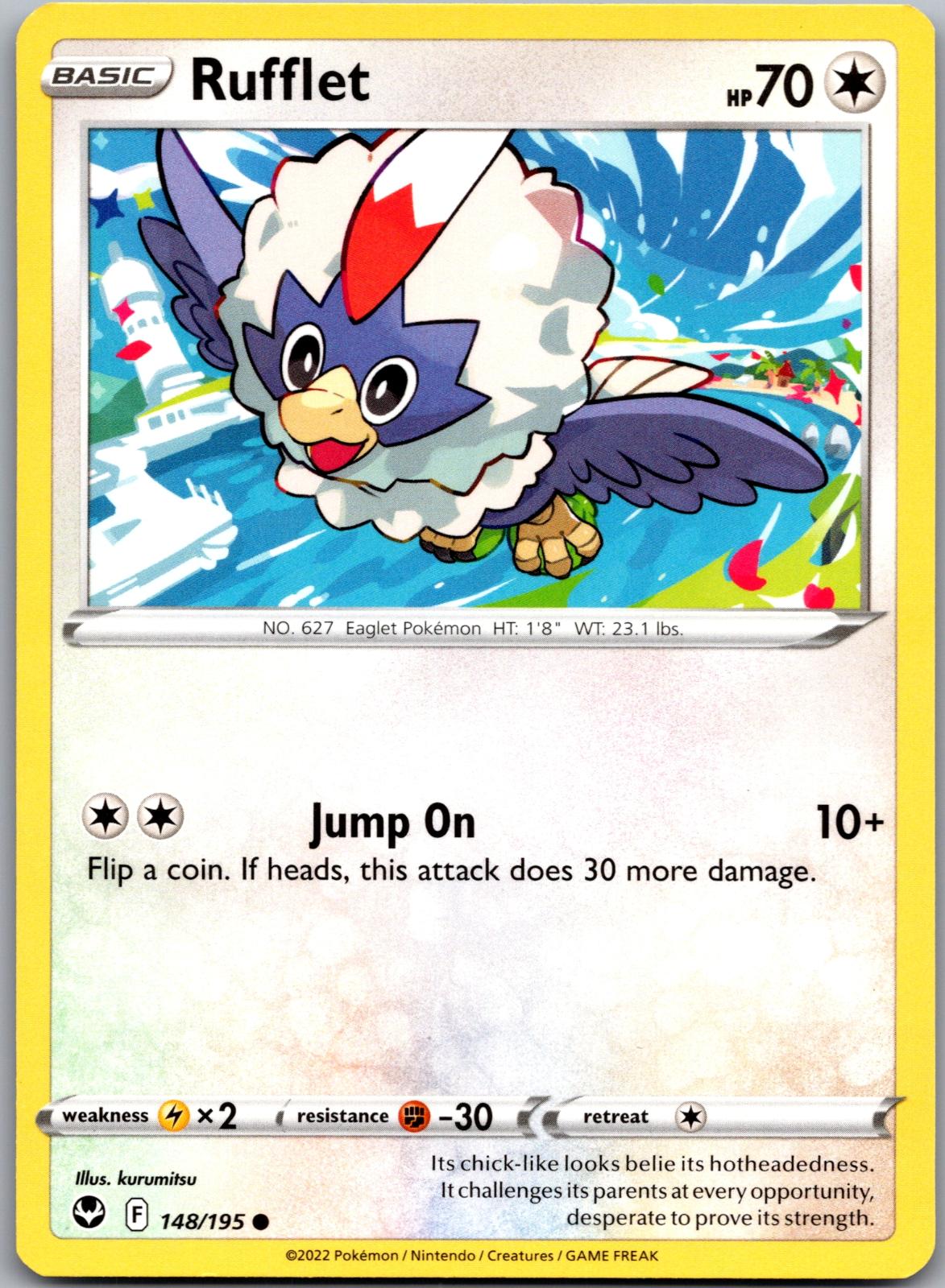 Rufflet - 148/195 - - SILVER TEMPEST - Pokemon - Common | AA90-48