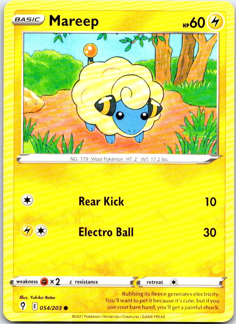 Mareep - 054/203 - - EVOLVING SKIES - Pokemon - Common | AB29-34