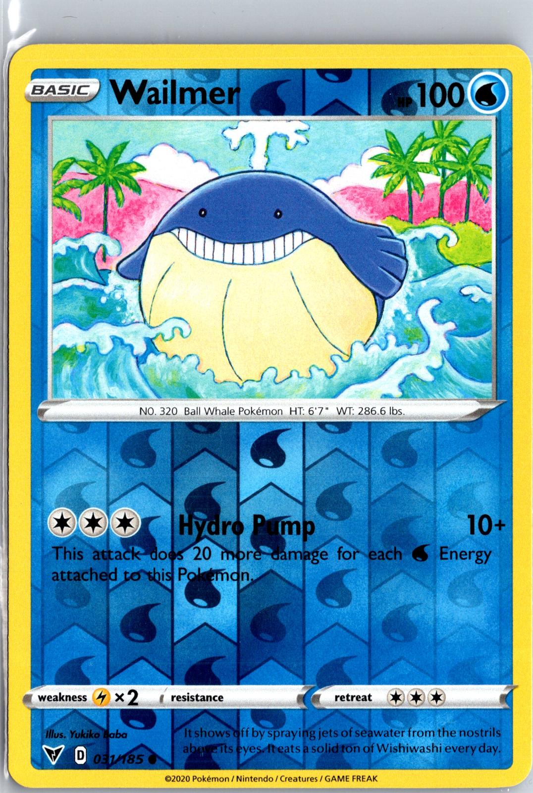 Wailmer - 031/185 - Reverse Holo - VIVID VOLTAGE - Pokemon - Common | AA116-15
