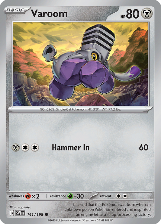 Varoom - 141/198 - - SCARLET & VIOLET - Pokemon - Common | AA48-107