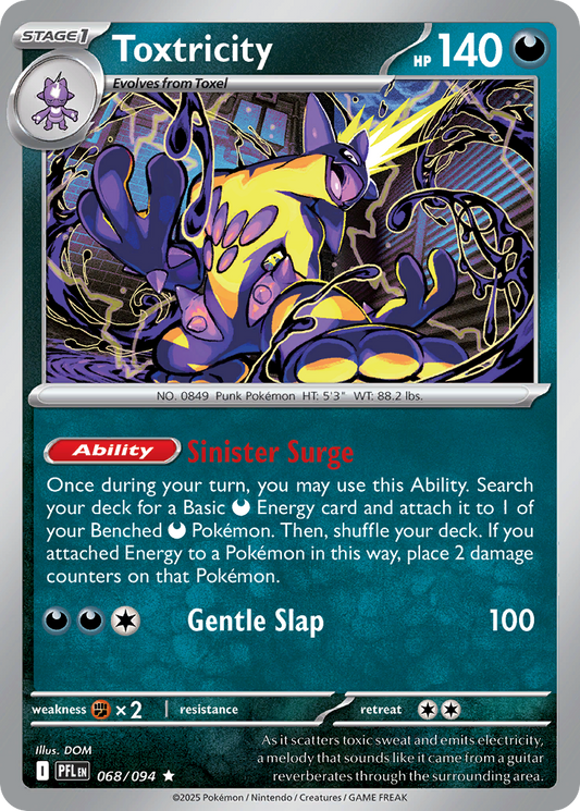 Toxtricity - 068/094 - Holo - PHANTASMAL FLAMES - Pokemon - Rare | AA06-74