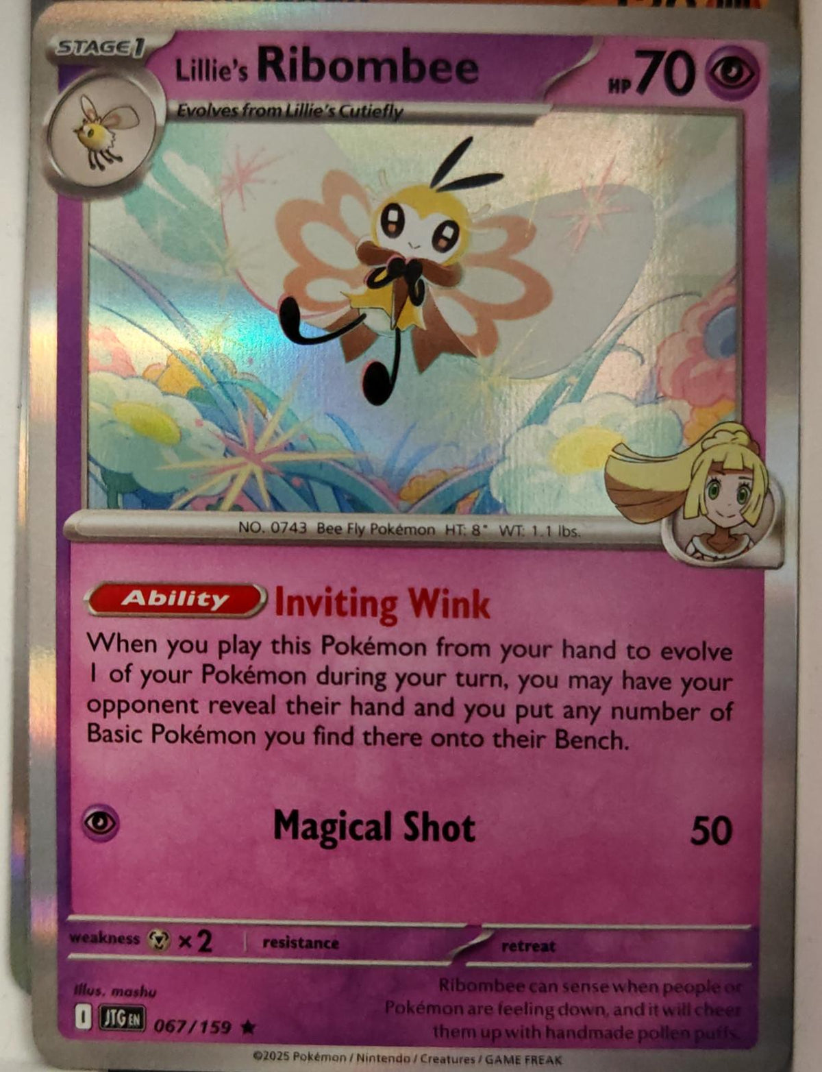 Lillie's Ribombee - 067/159 - Holo - JOURNEY TOGETHER - Pokemon - Rare | AA21-3