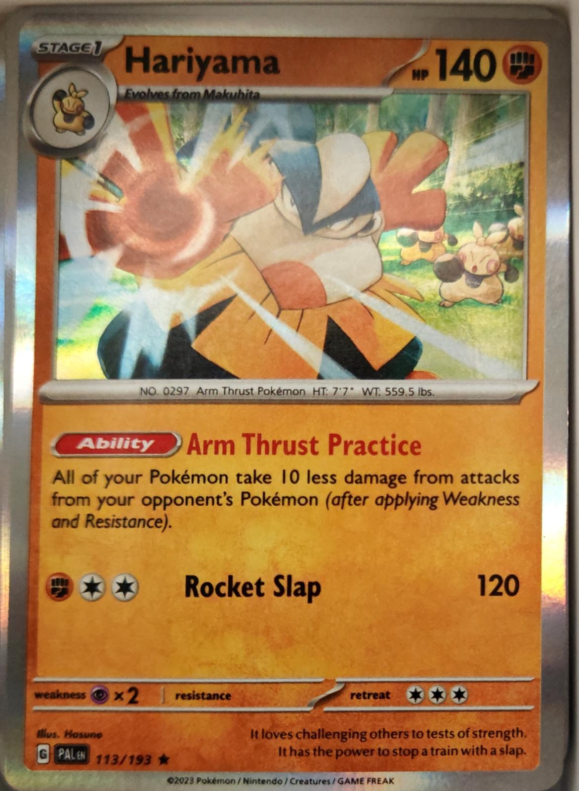 Hariyama - 113/193 - Holo - PALDEA EVOLVED - Pokemon - Rare | AA13-34