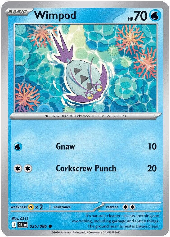 Wimpod - 025/086 - - CHAOS RISING - Pokemon - Common | AA22-74