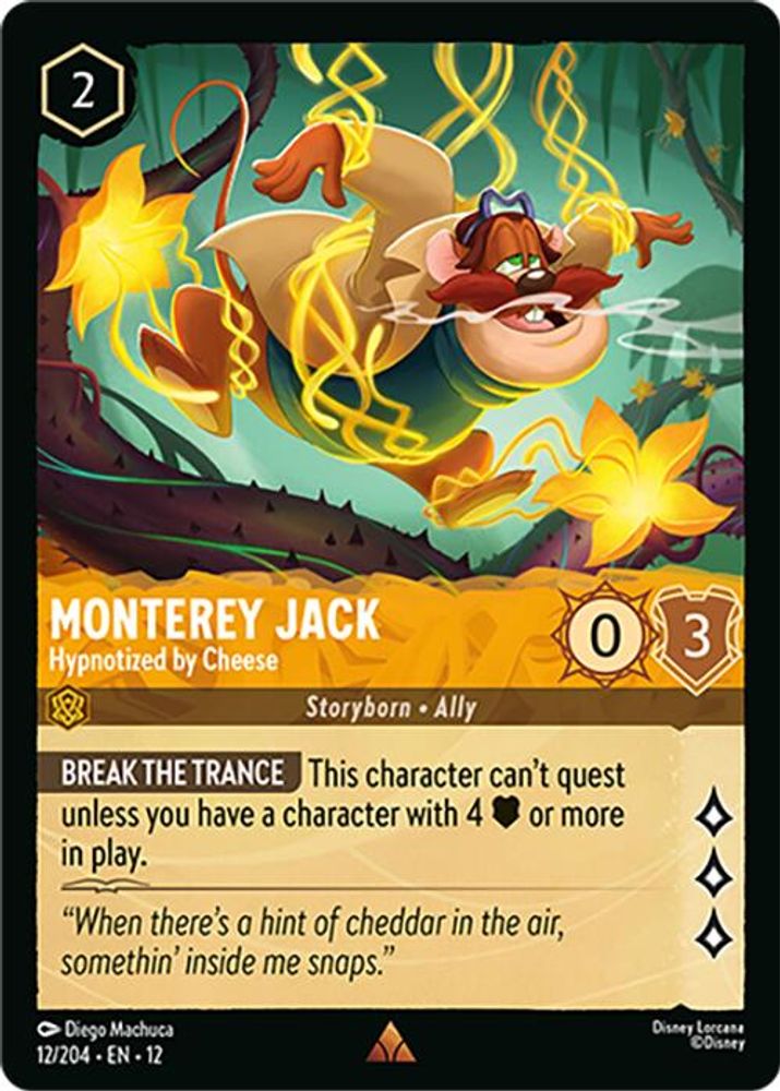 Monterey Jack - Hypnotized by Cheese - 12/204 - - WILDS UNKNOWN - Lorcana - | LAA01-48