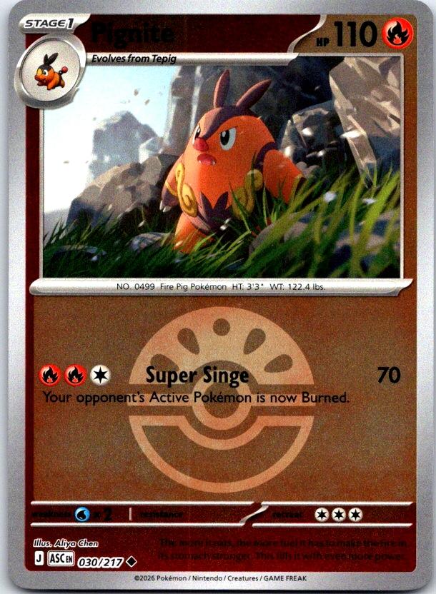 Pignite (Friend Ball) - 030/217 - Reverse Holo - ASCENDED HEROES - Pokemon - | AC26-32