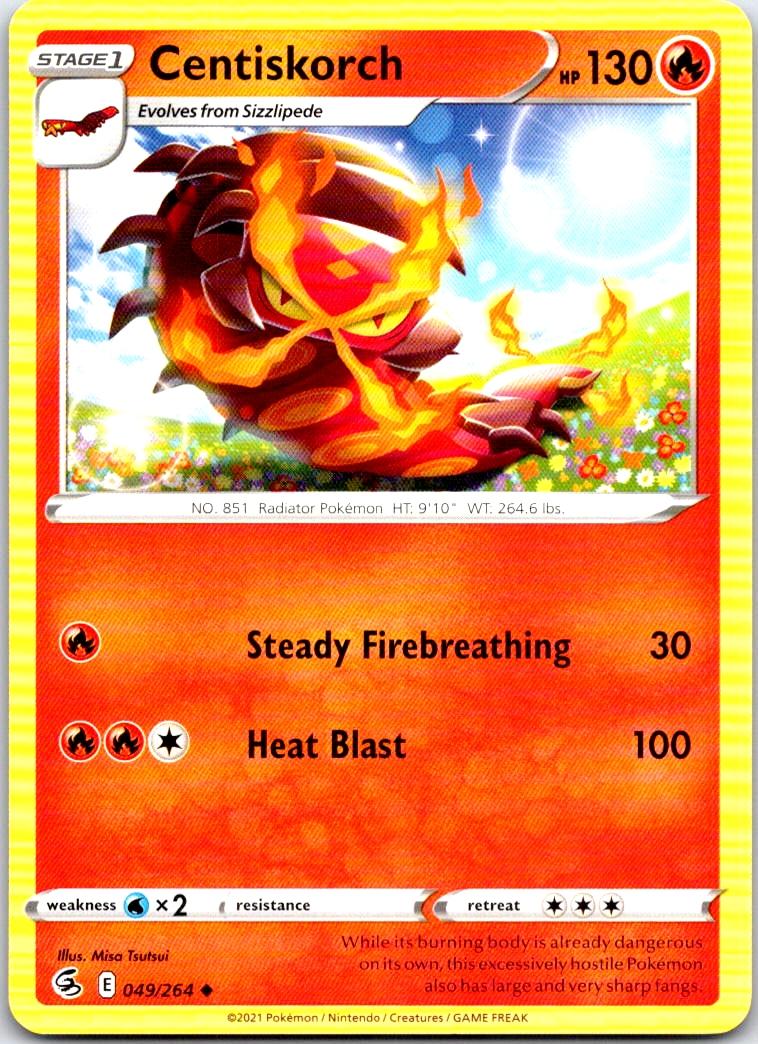 Centiskorch - 049/264 - - FUSION STRIKE - Pokemon - Uncommon | AB33-52