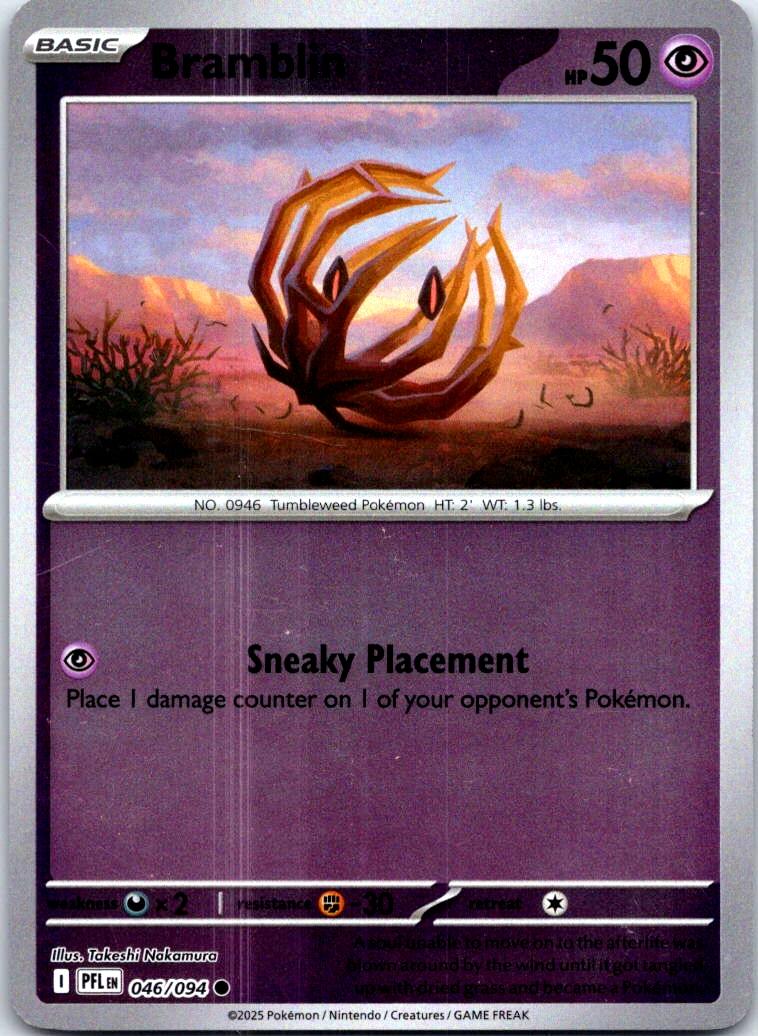 Bramblin - 046/094 - Reverse Holo - PHANTASMAL FLAMES - Pokemon - | AB42-38