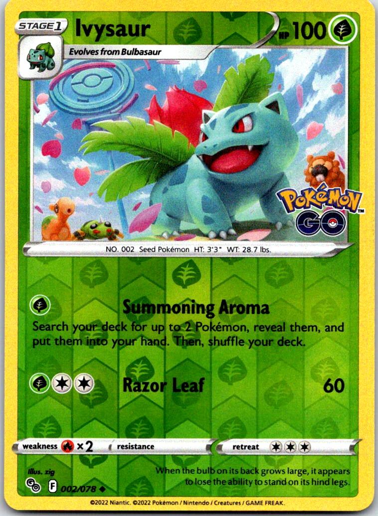 Ivysaur - 002/078 - Reverse Holo - POKEMON GO - Pokemon - Uncommon | AA119-17