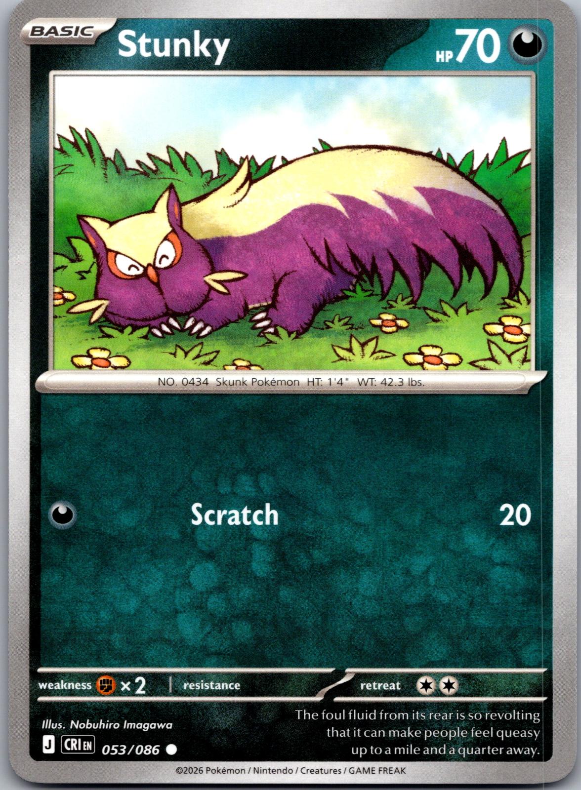 Stunky - 053/086 - - CHAOS RISING - Pokemon - Common | AA78-40