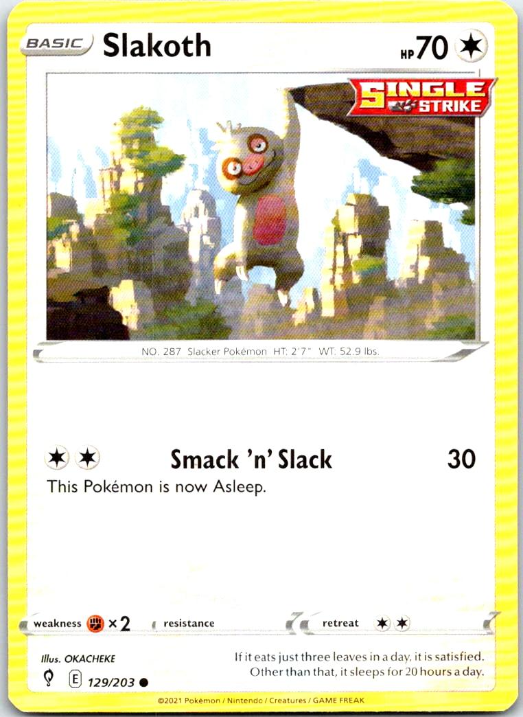 Slakoth - 129/203 - - EVOLVING SKIES - Pokemon - Common | AB29-28