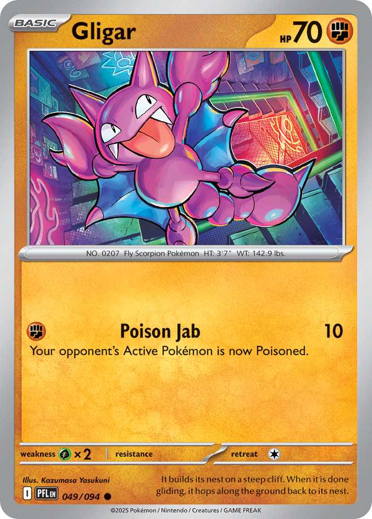 Gligar - 049/094 - - PHANTASMAL FLAMES - Pokemon - Common | AA08-13
