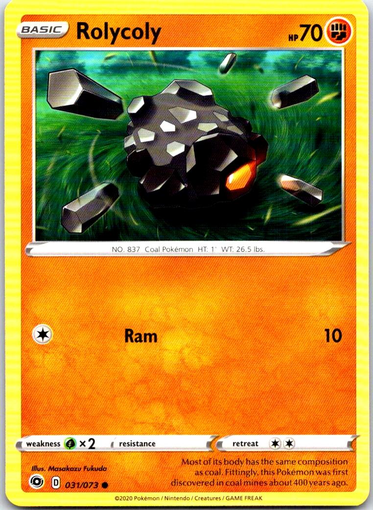 Rolycoly - 031/073 - - CHAMPION'S PATH - Pokemon - Common | AB28-33