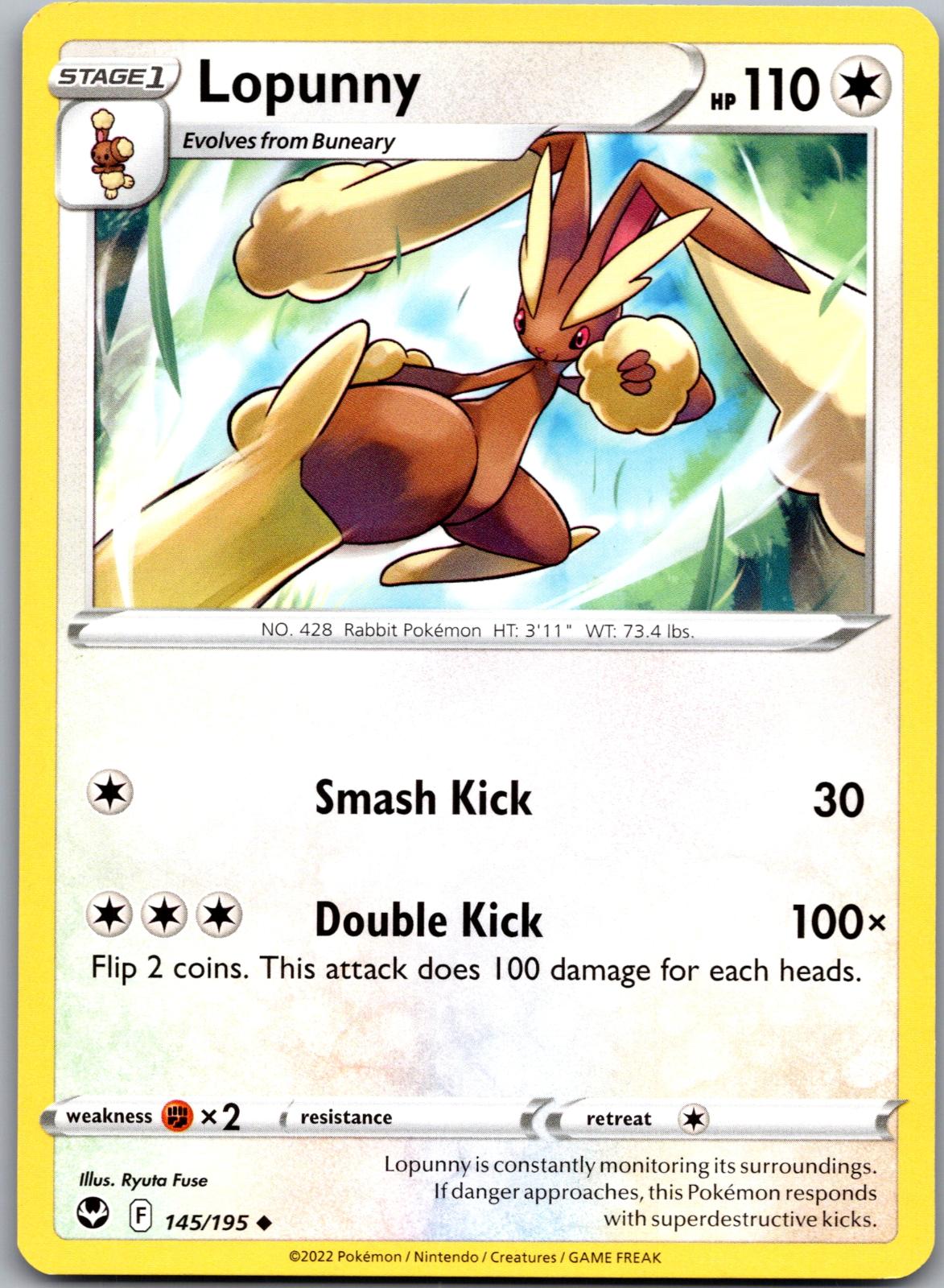 Lopunny - 145/195 - - SILVER TEMPEST - Pokemon - Uncommon | AA90-39