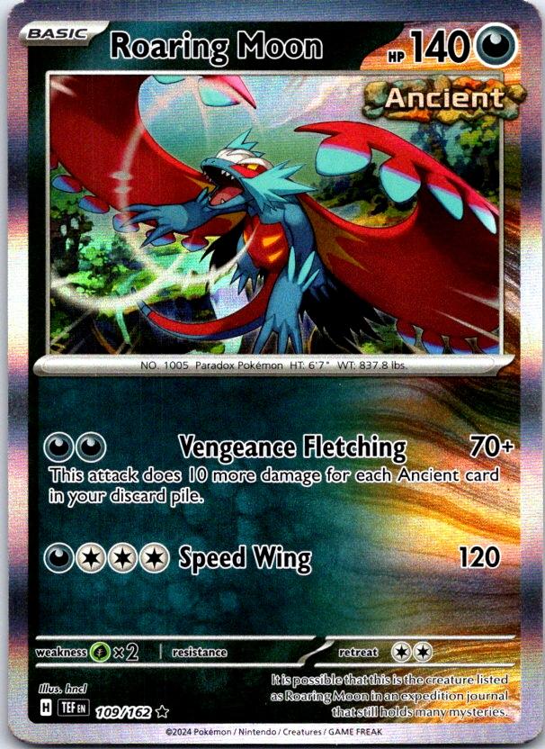 Roaring Moon - 109/162 - Holo - TEMPORAL FORCES - Pokemon - Rare | AC12-18