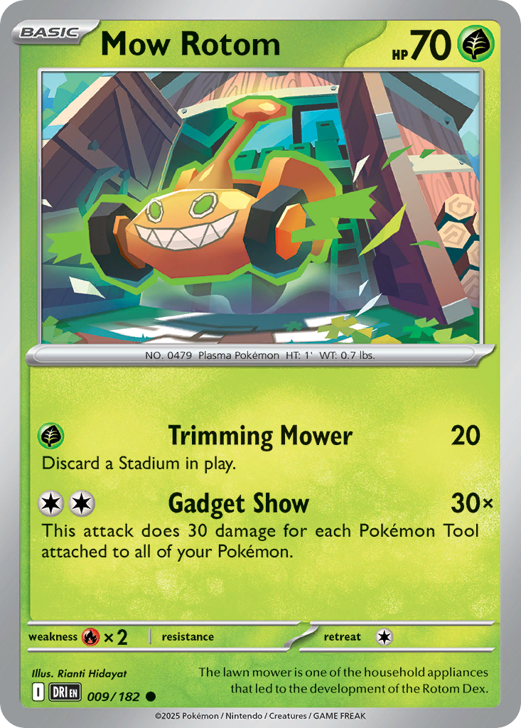 Mow Rotom - 009/182 - Reverse Holo - DESTINED RIVALS - Pokemon - Common | AA20-6