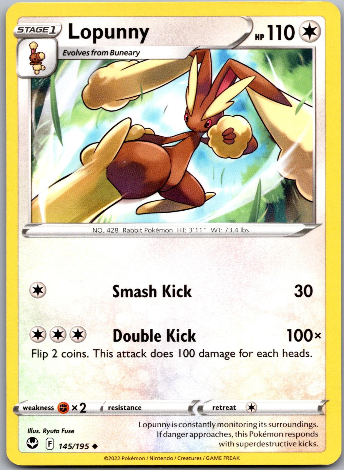 Lopunny - 145/195 - - SILVER TEMPEST - Pokemon - Uncommon | AA90-40