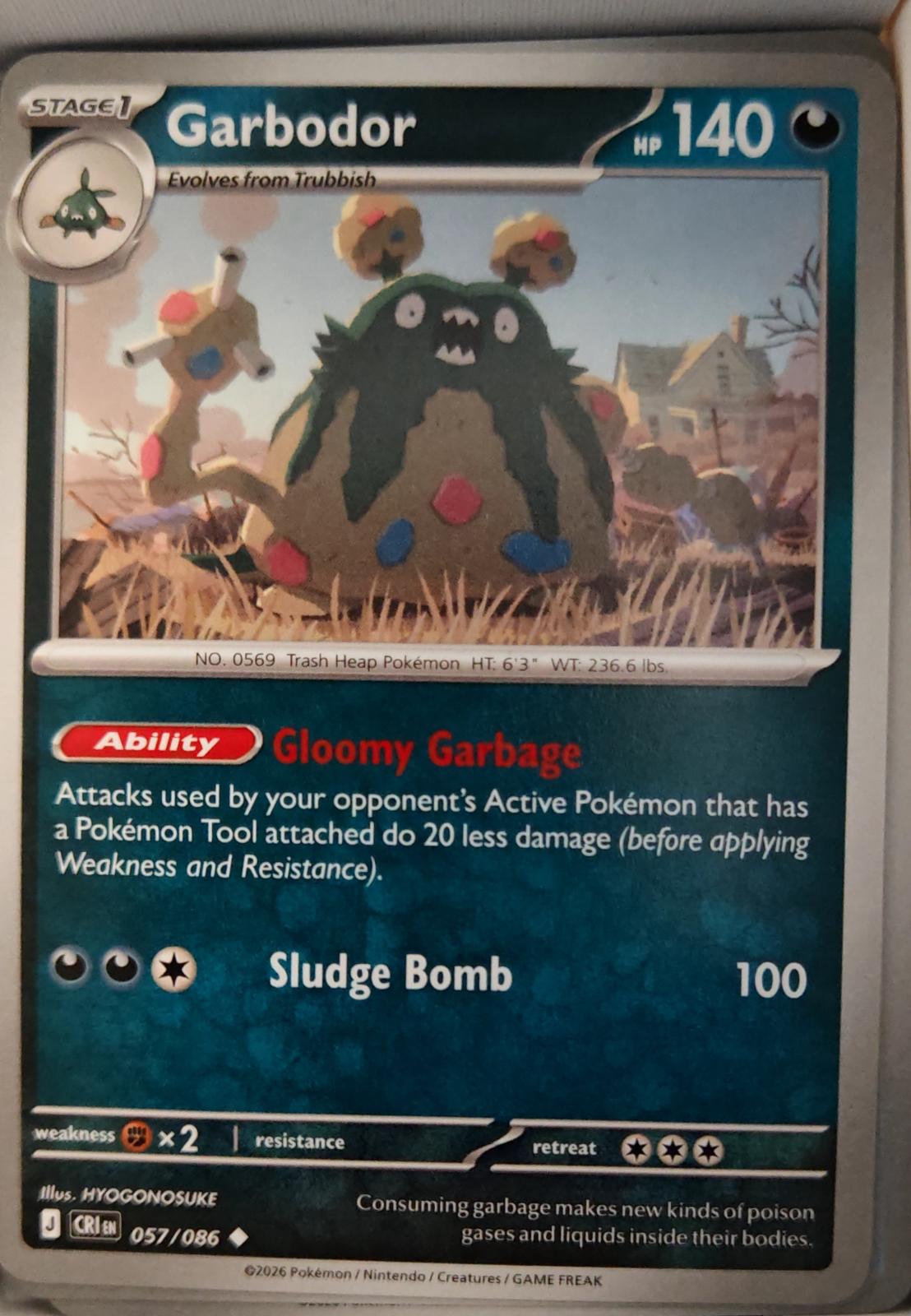 Garbodor - 057/086 - - CHAOS RISING - Pokemon - Uncommon | AA36-18