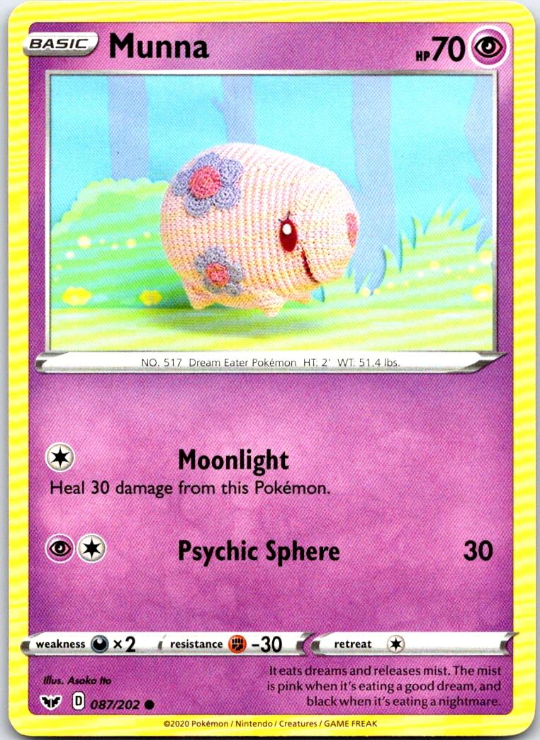 Munna - 087/202 - - SWORD & SHIELD - Pokemon - Common | AB73-1
