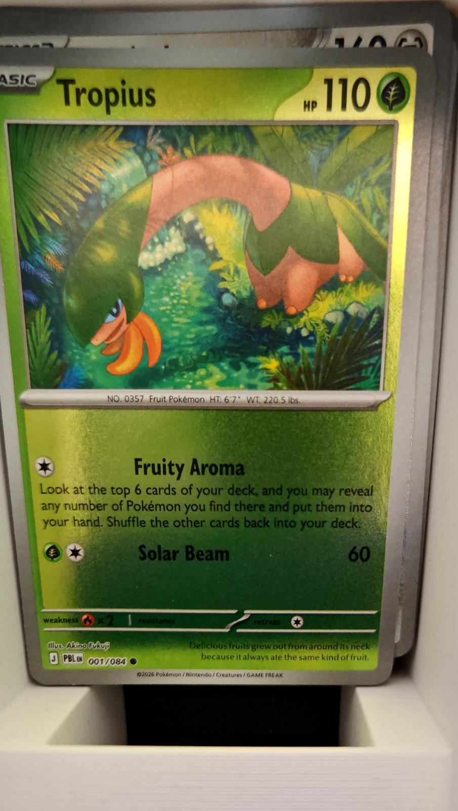 Tropius - 001/084 - Reverse Holo - PITCH BLACK - Pokemon - Common | AA14-68