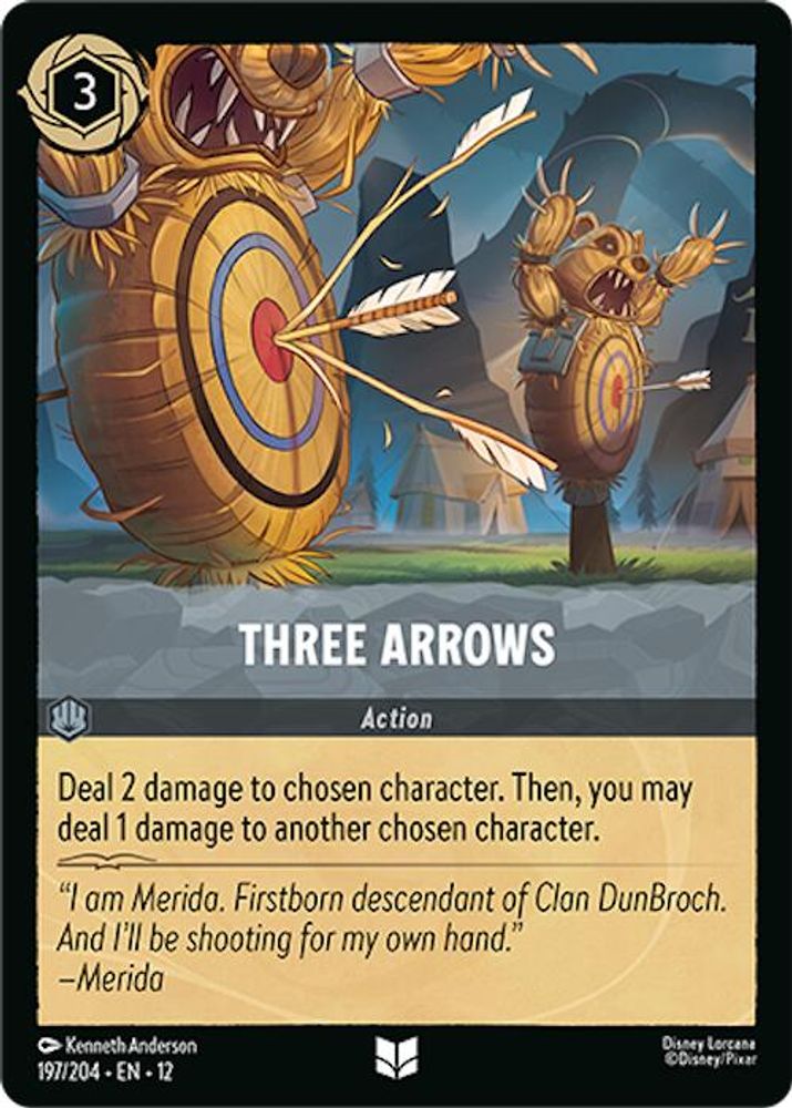 Three Arrows - 197/204 - - WILDS UNKNOWN - Lorcana - Uncommon | LAA01-50