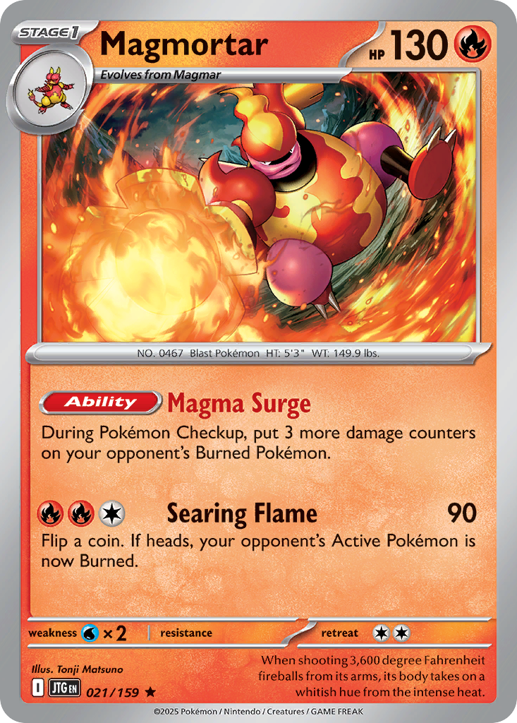 Magmortar - 021/159 - Holo - JOURNEY TOGETHER - Pokemon - Rare | AA13-67