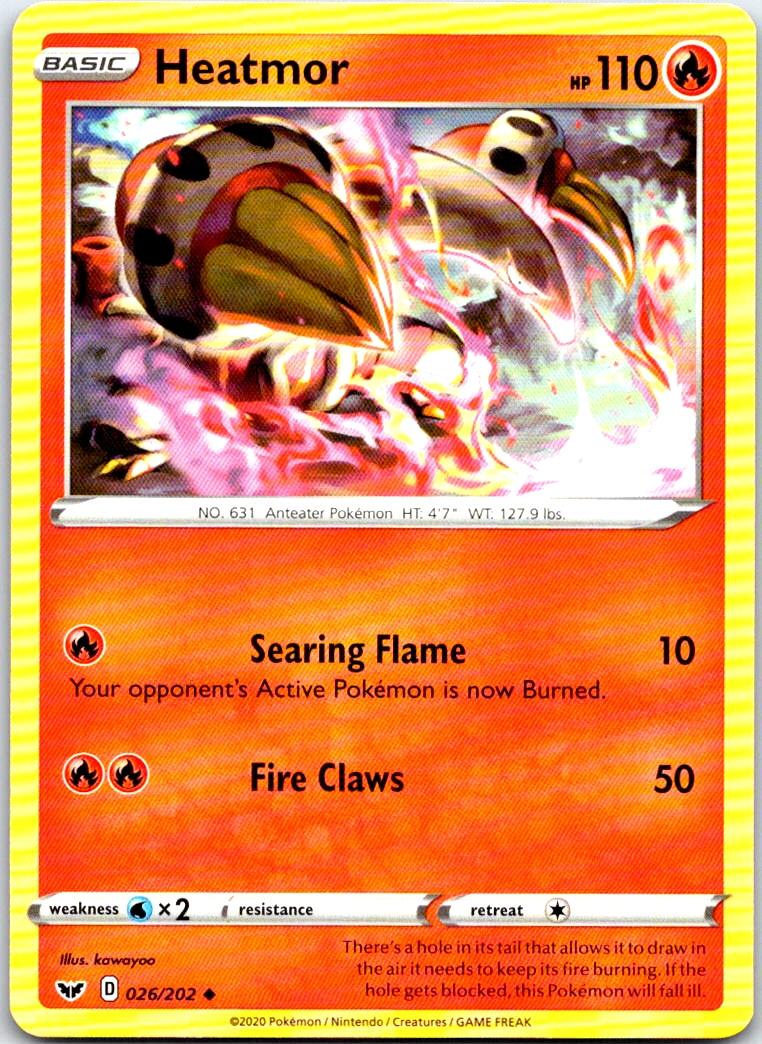 Heatmor - 026/202 - - SWORD & SHIELD - Pokemon - Uncommon | AB73-7