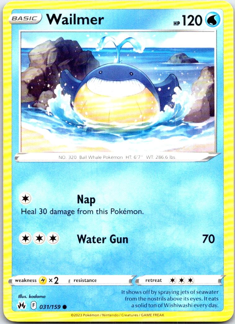 Wailmer - 031/159 - - CROWN ZENITH - Pokemon - Common | AB51-20