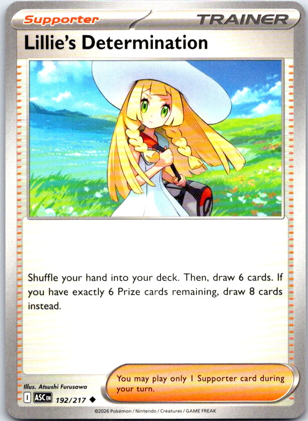 Lillie's Determination - 192/217 - - ASCENDED HEROES - Pokemon - | AC20-1