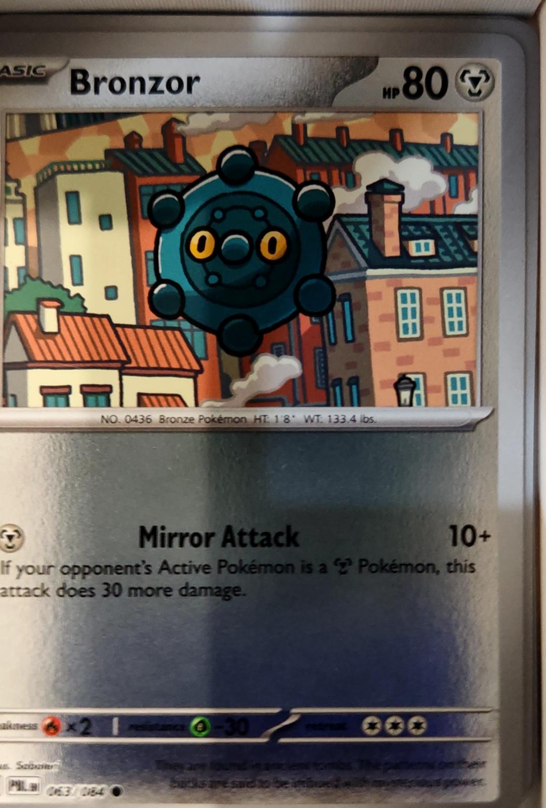 Bronzor - 063/084 - Reverse Holo - PITCH BLACK - Pokemon - Common | AA72-6